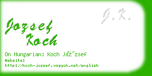 jozsef koch business card